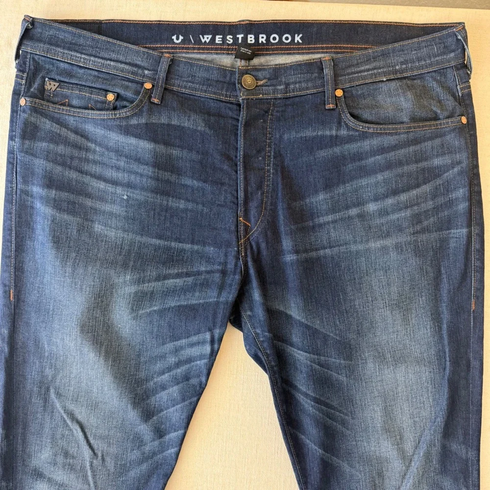 True Religion Rocco x Russell Westbrook Mens 44 Blue Relaxed Skinny Jeans